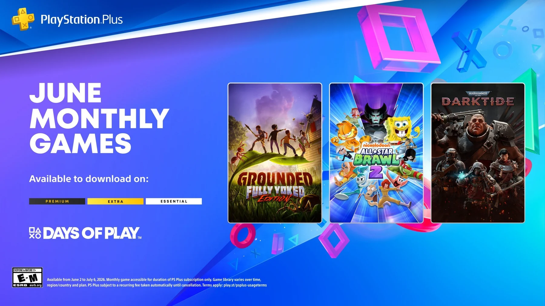 PS Plus June 2026 Games: Essential, Extra & Premium Lineups and Release Dates